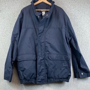 Bulwark FR canvas chore coat XL bomber style zip & snap heavy welding workwear